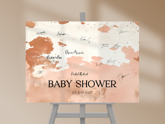 Gästebuch Alternativen für Baby Shower Leinwand, Poster  - Boho Vintage Lio
