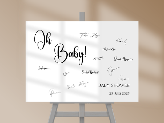 Gästebuch Alternativen für Baby Shower Leinwand, Poster  - Tim
